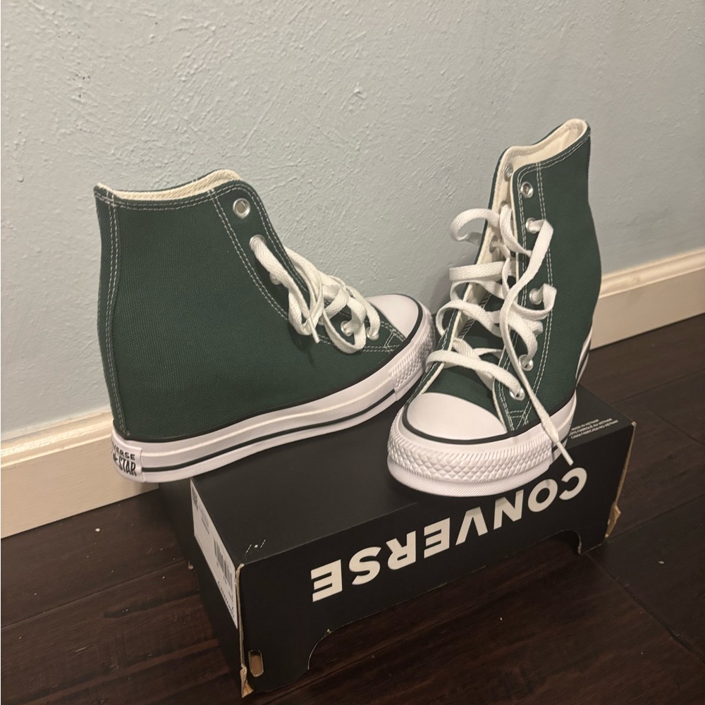 Converse Forest Green High-Tops - Picture 2 of 5